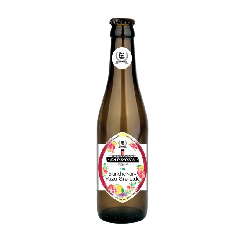Bière Cap d'Ona - Bière Blanche Neipa Yuzu Grenade Bio 0.25L