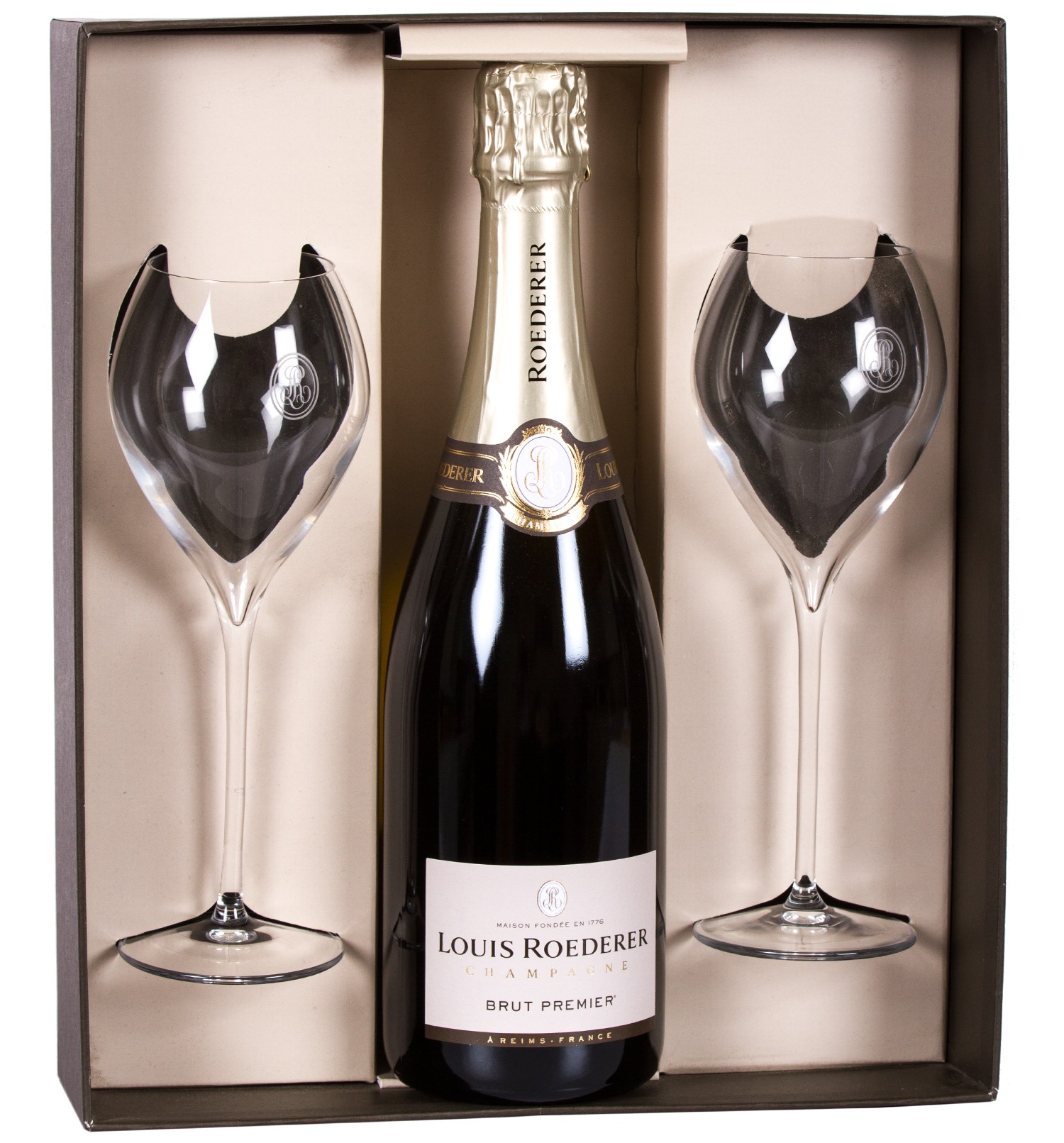 Champagne Roederer - Coffret Collection 244 et 2 Flûtes 0.75L