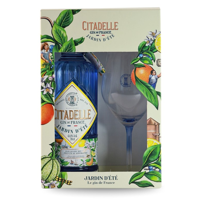Citadelle - Gin de France  Jardin d'été  - Coffret avec Verre
