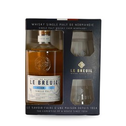 Whisky Le Breuil -Coffret dégustation 2 verres, Golden...